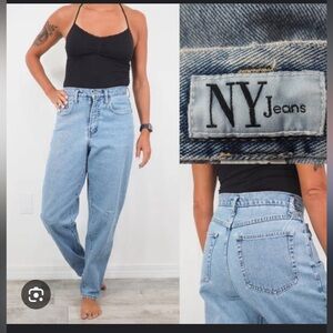 Vintage 90's New York & Company NY Jeans Medium Wash Mid Rise Straight Leg Denim